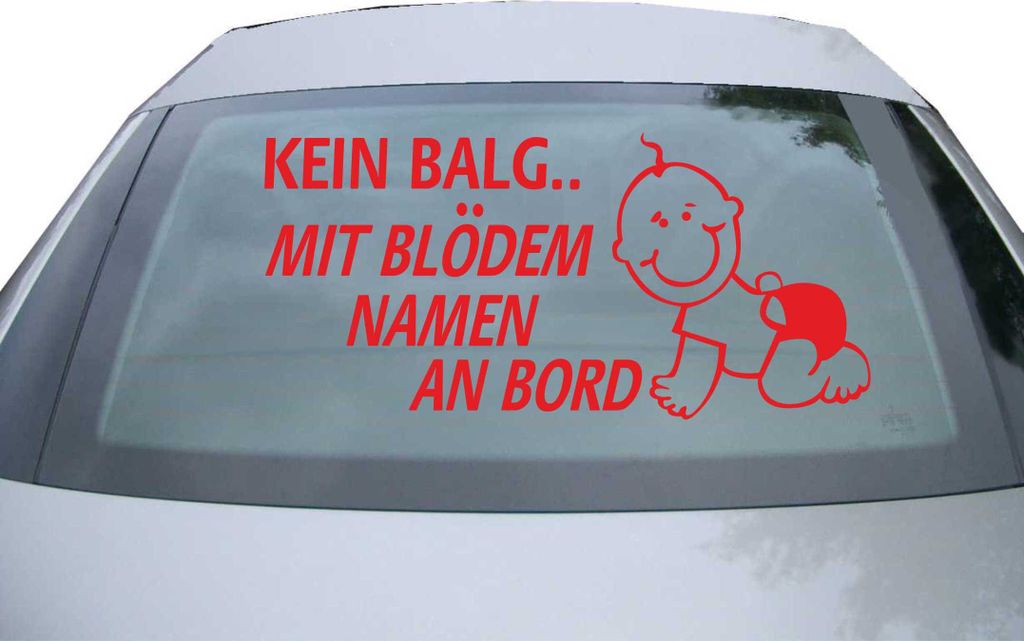 Indigos UG - Aufkleber Heckscheibe & Motorklappe DE2151 - rot - 600x284 mm - Kein Balg an Bord - Auto Scheiben Fenster Heckklappe Tuning Racing JDM...