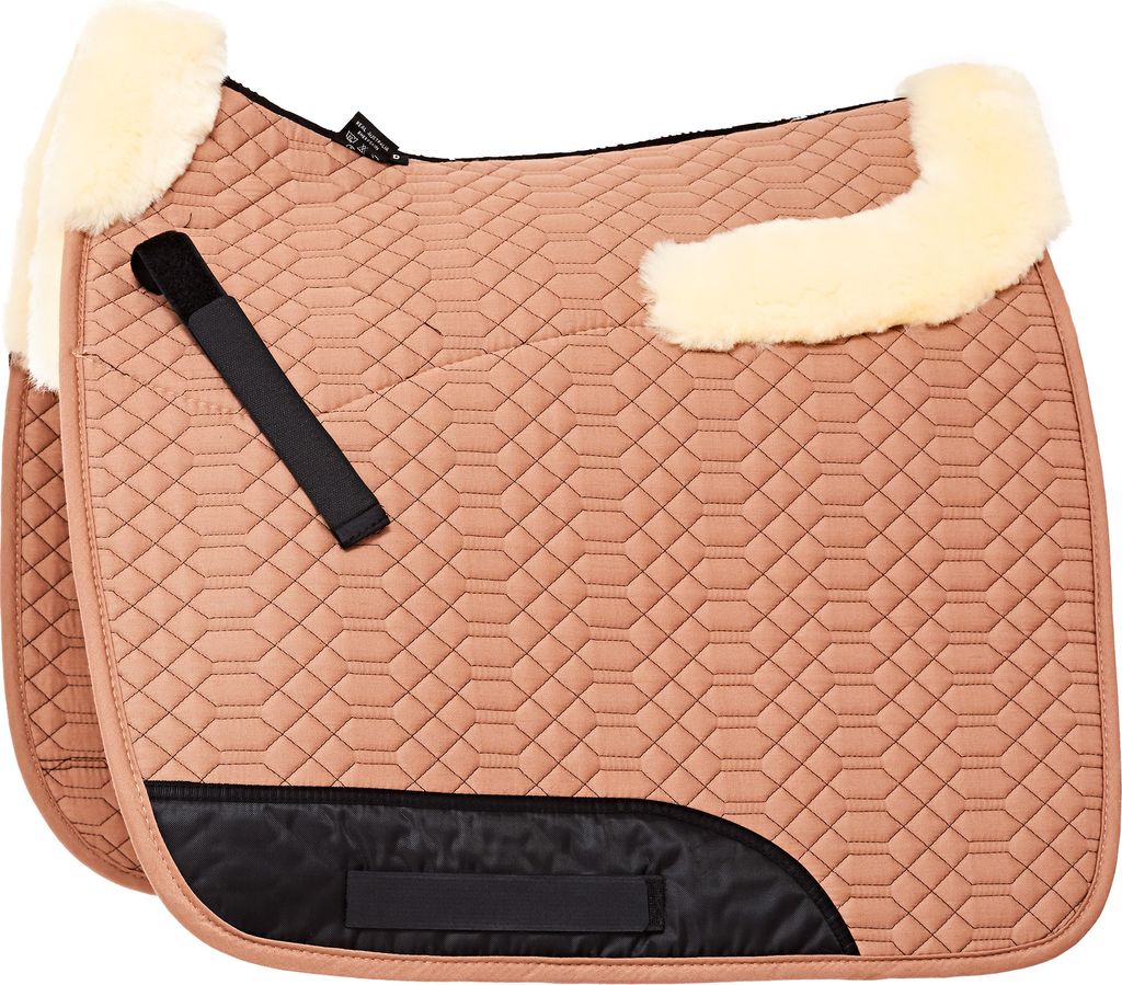 Engel Reitsport Lammfell Schabracke SCHABRA4 Fellrand vorne&hinten Fell in Sattellage VSS (Vielseitigkeit/Springen) Camel/Mocca