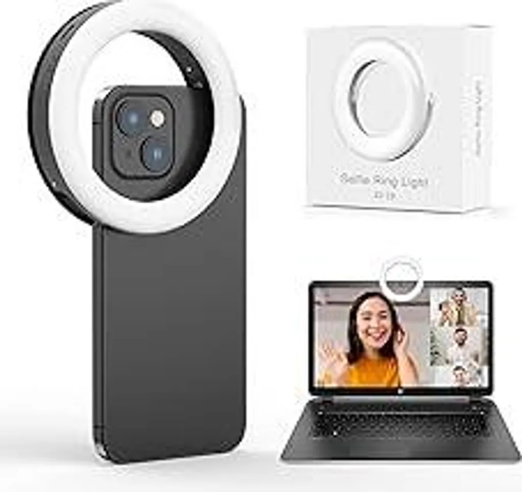 Selfie Light Ring 40 LED USB - Luce Anulare Nera per Creator
