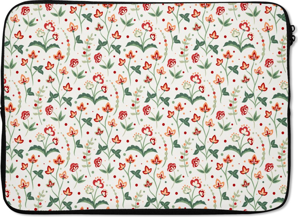 MuchoWow Laptop Hülle 13 Zoll Sommer - Blumen - Muster Laptoptasche - Laptophülle - Sleeve - Rundumschutz