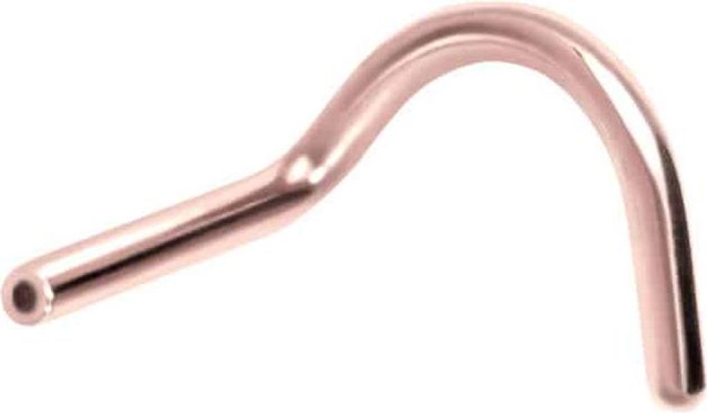 Nasenpiercing, Nasenstecker Titan Nasenstecker Spirale mit Push Fit ohne Kugel