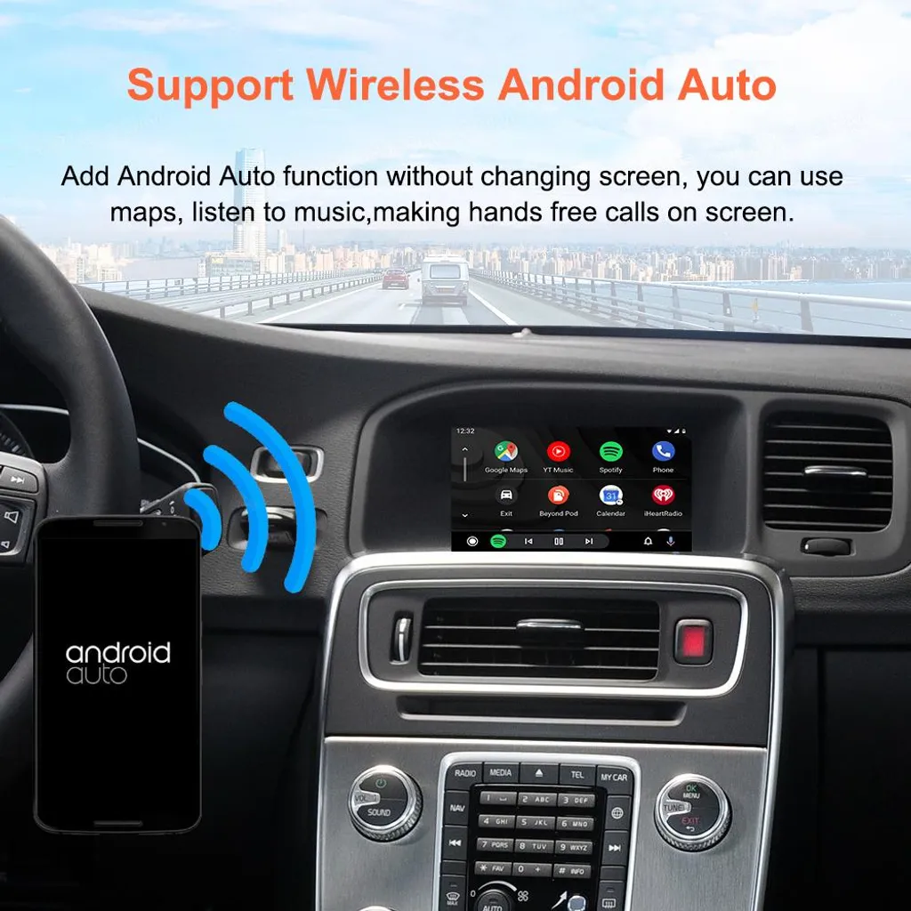 Interface CarPlay et Android Auto Sans Fil pour Modèles 2015-2019