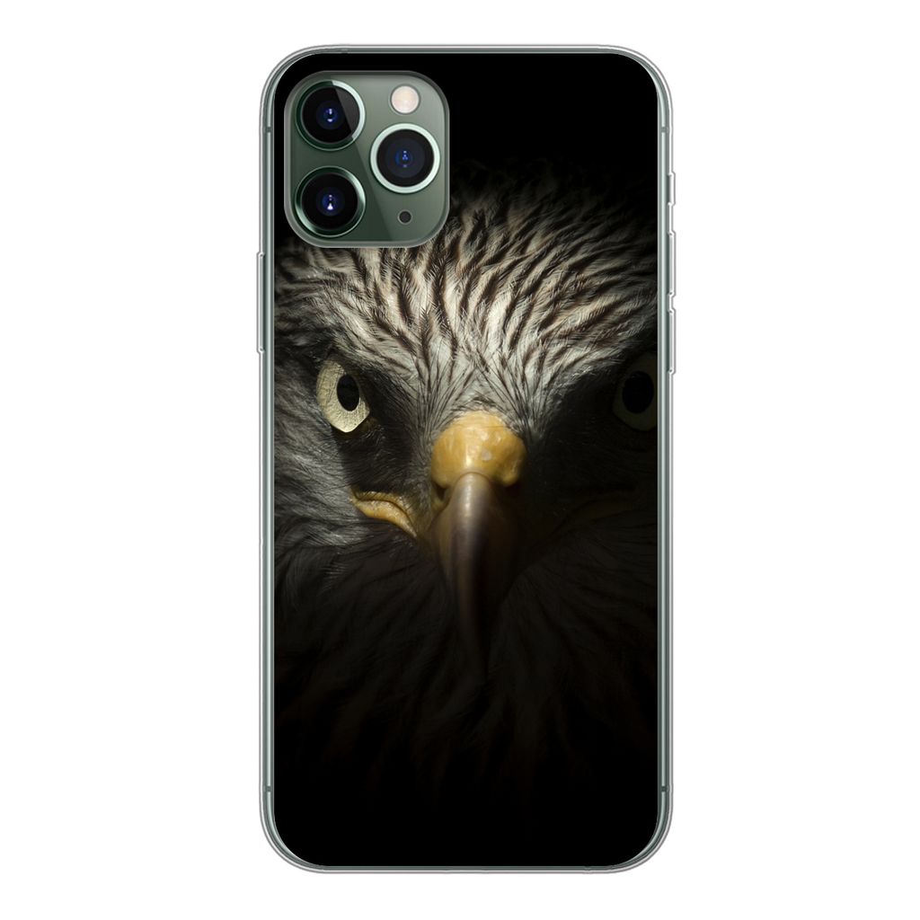 MuchoWow Handyhülle Schutzhülle Hülle für iPhone 11 Pro Vogel - Adler - Raubvögel - Auge - Schnabel - Licht Silikon Softcase Handy Hülle - ...