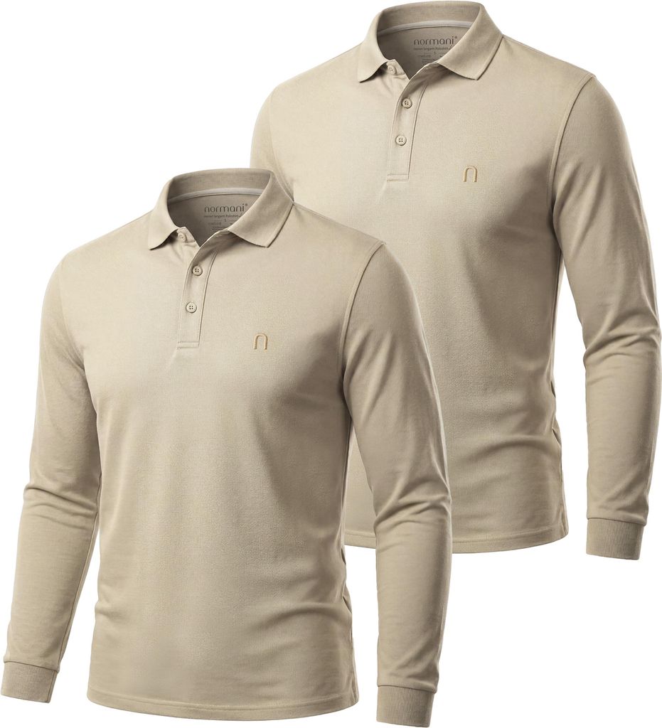 normani 2er Set Herren Langarm Poloshirt