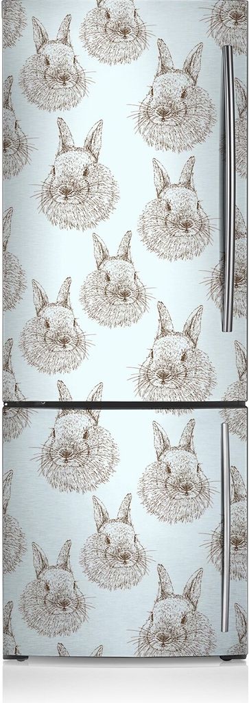 Magnetfolie Magnete Küche Kühlschrank Dekoration 60x180 cm - Kaninchenblumen.