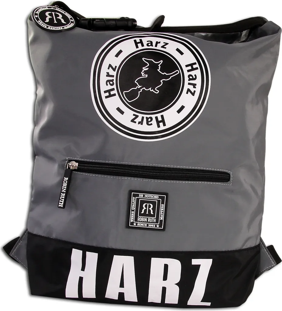 Petit sac zippé Robin Ruth HARZ gris chiné en polyester résistant ORG120J
