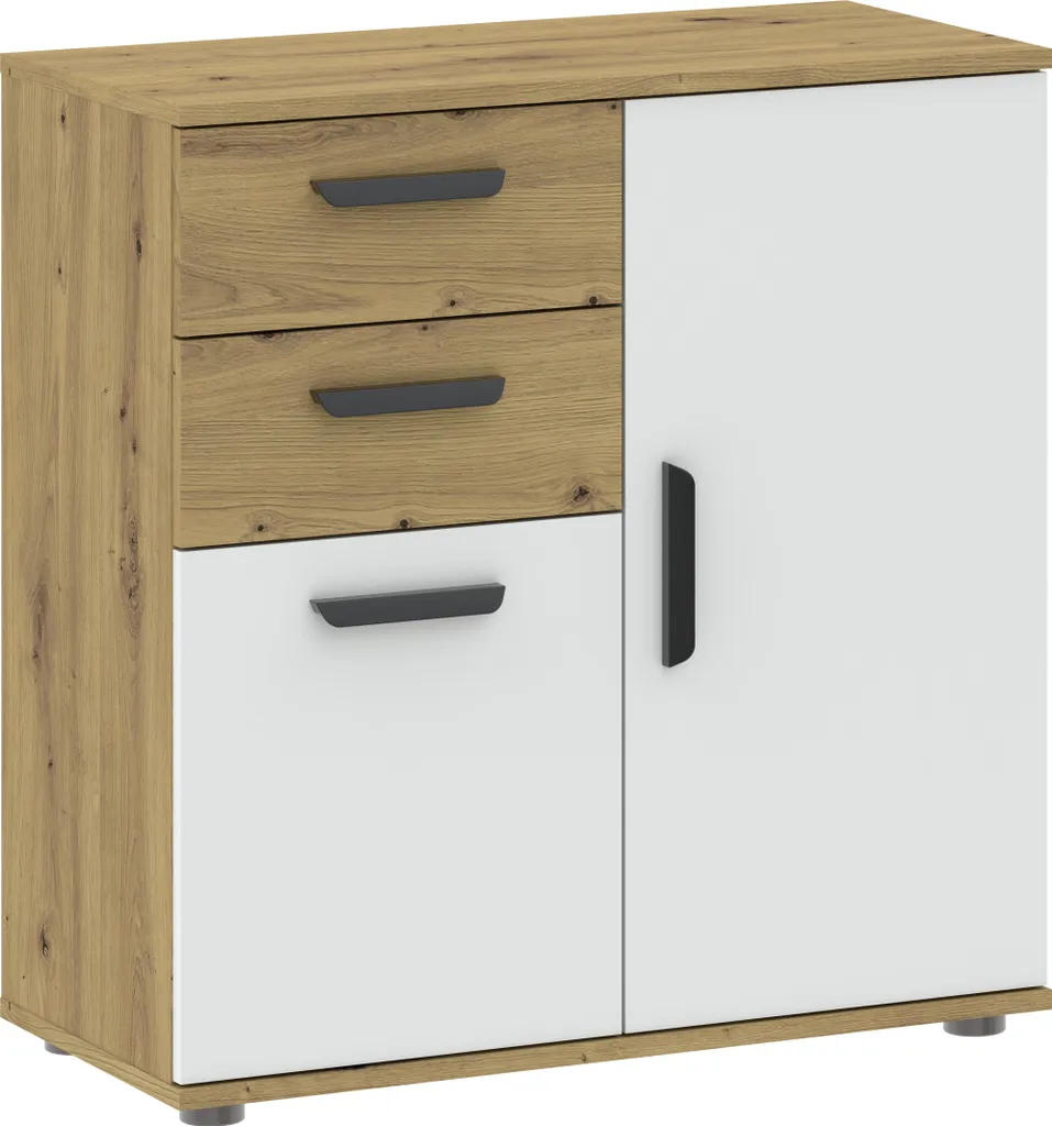 Cassettiera Salvaspazio RICHMOND 40cm | Rovere e Bianco | Offerta