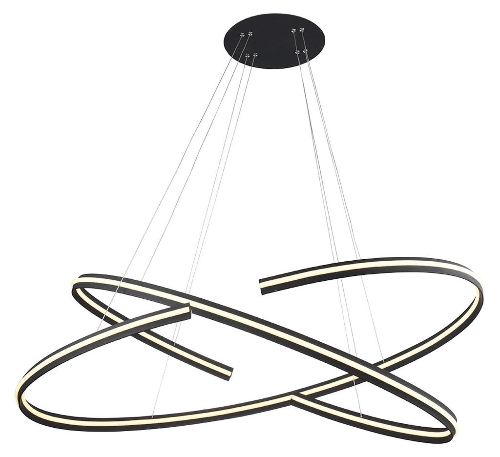 Alessia XL LED Leuchte, dimmbar und höhenverstellbar, Schwarz, 120x60x120 cm