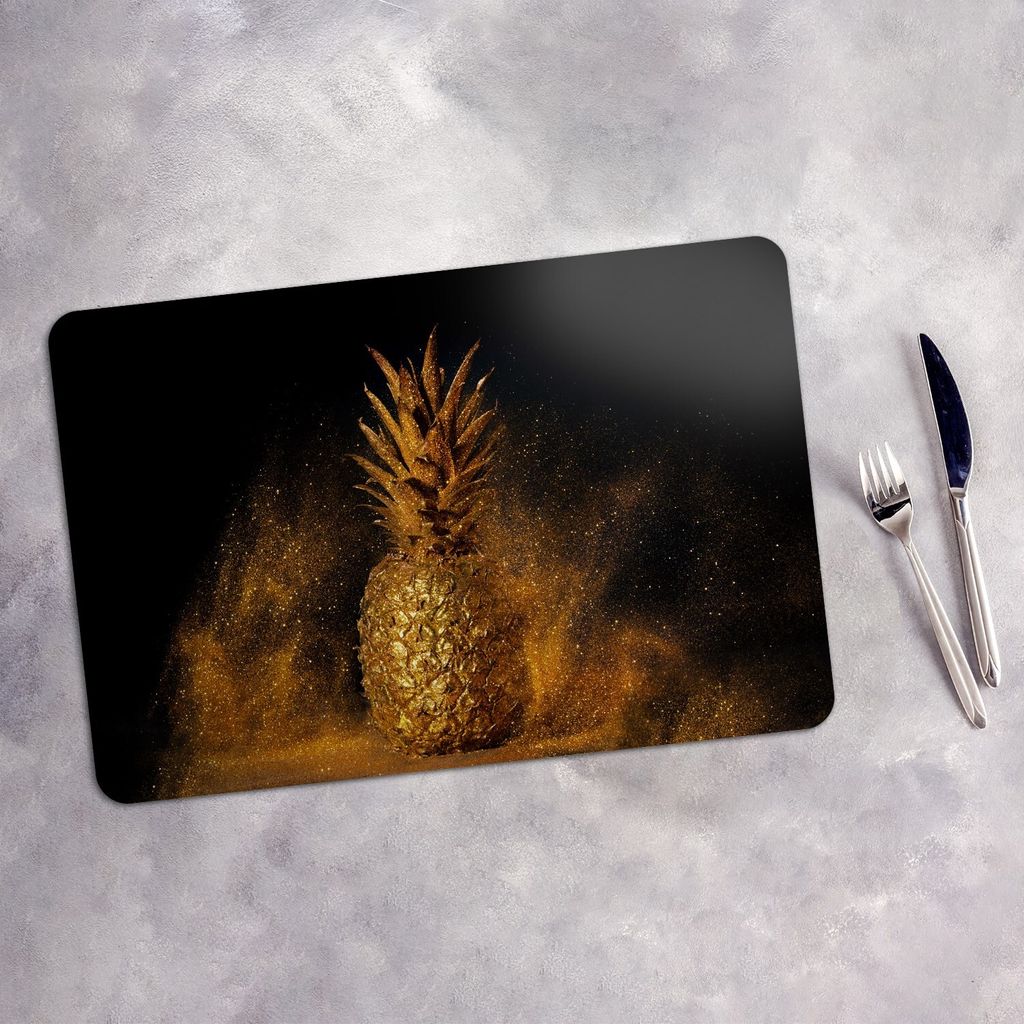 Tischset 6x45x30 cm Platzset Tischmatte Platzmatte Untersetzer - Goldenes Gemüse Früchte