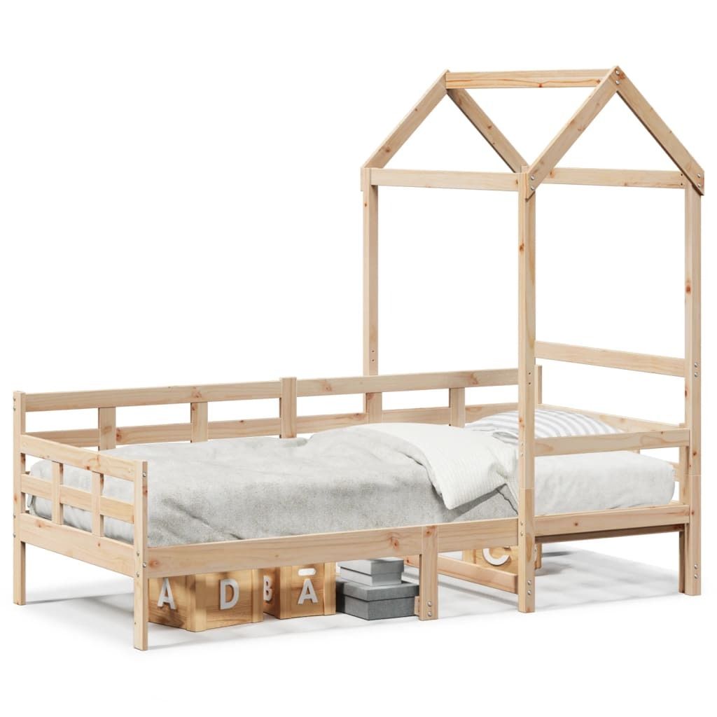 vidaXL Tagesbett mit Dach 80x200 cm Massivholz Kiefer Produktbild 