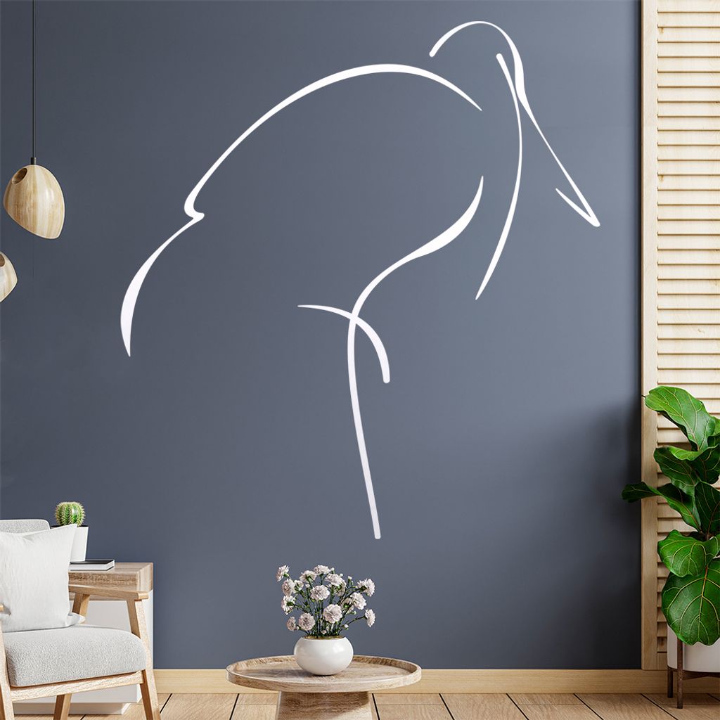 Vogel Linien Wandtattoo in 6 Größen - Wandaufkleber Wall Sticker - Dekoration, Küche, Wohnzimmer, Schlafzimmer, Badezimmer
