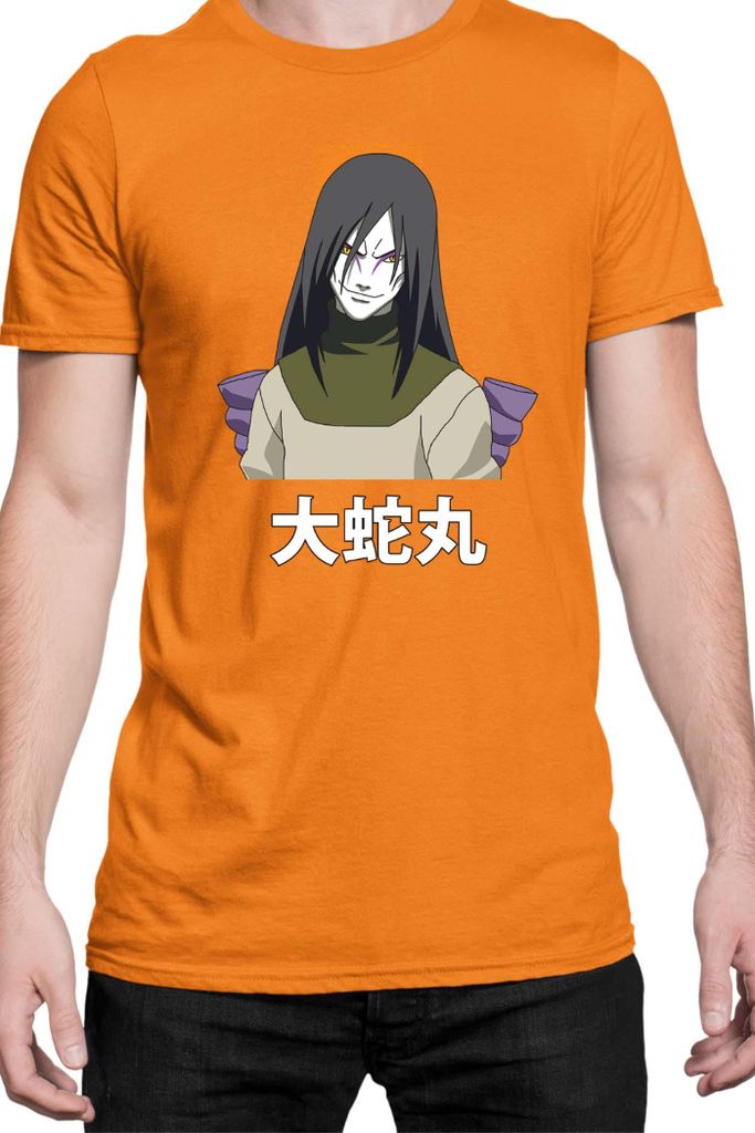 Herren T-Shirt Naruto Orochimaru 03, Man M / Orange
