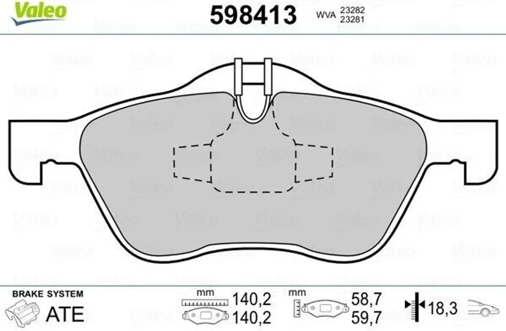 Jeu de plaquettes de frein avant pour Mini One et Cooper R50 R52 R53
