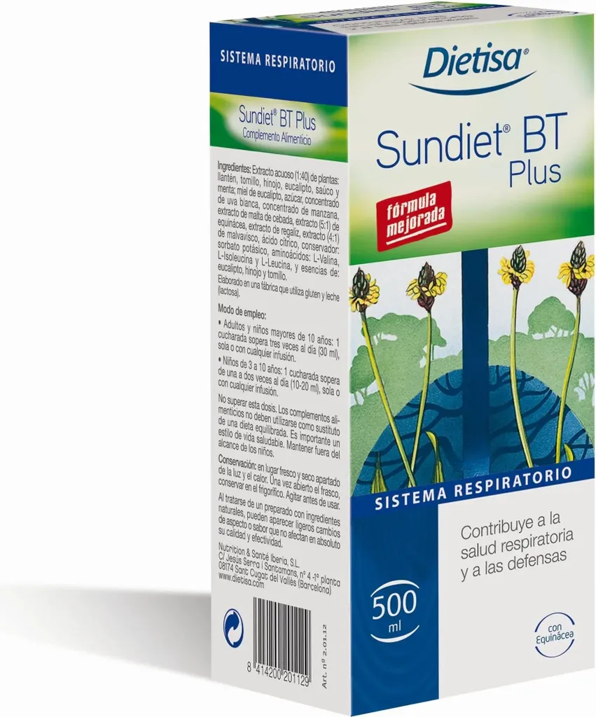 Sundiet BT Plus Bronchial 500ml Dietisa - Sirop Voies Respiratoires