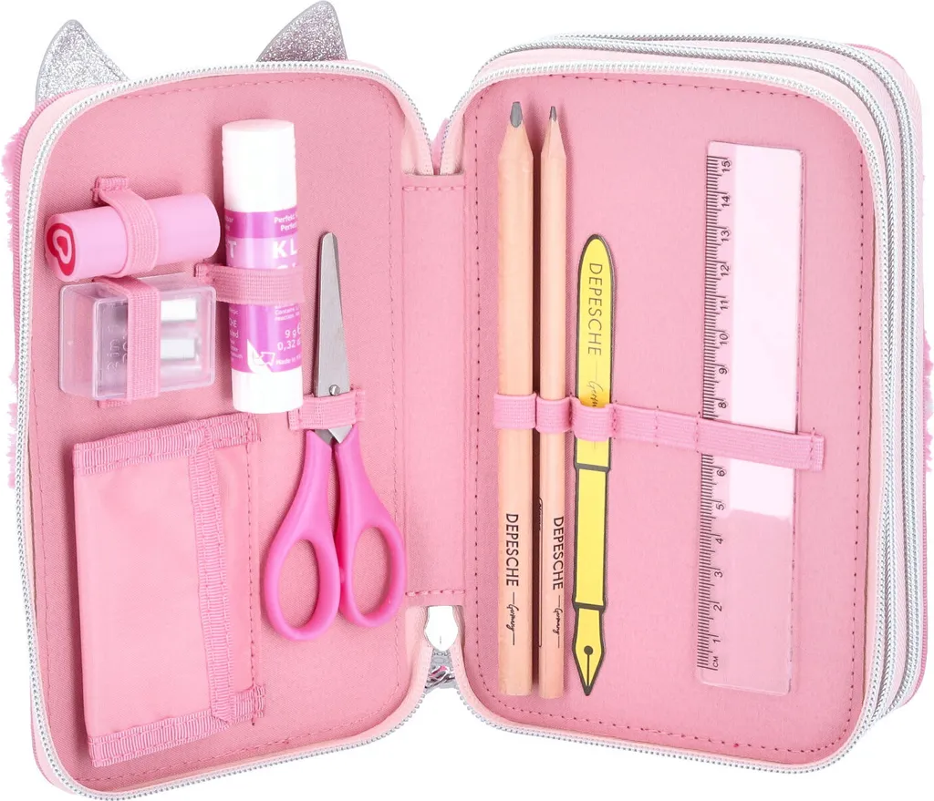 Trousse scolaire 3 compartiments Depesche TOPModel à trois zips - 5