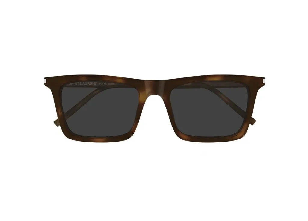 Saint Laurent SL 890 BETTY THIN 003 Lunettes de Soleil Havane Verres Gris