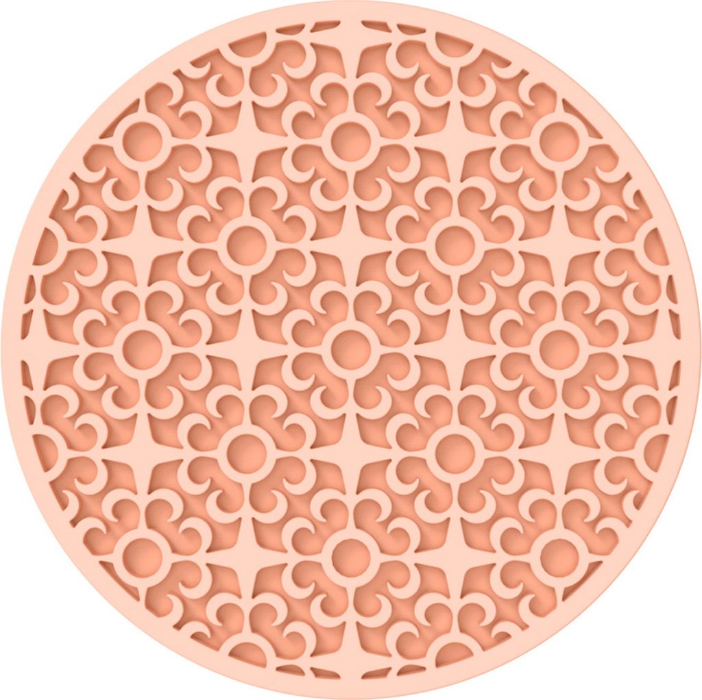 Silikon-Untersetzer mit Retro-Muster, wärmeisolierend, leicht zu reinigen, wiederverwendbar, rund, weich, Vintage-Stil