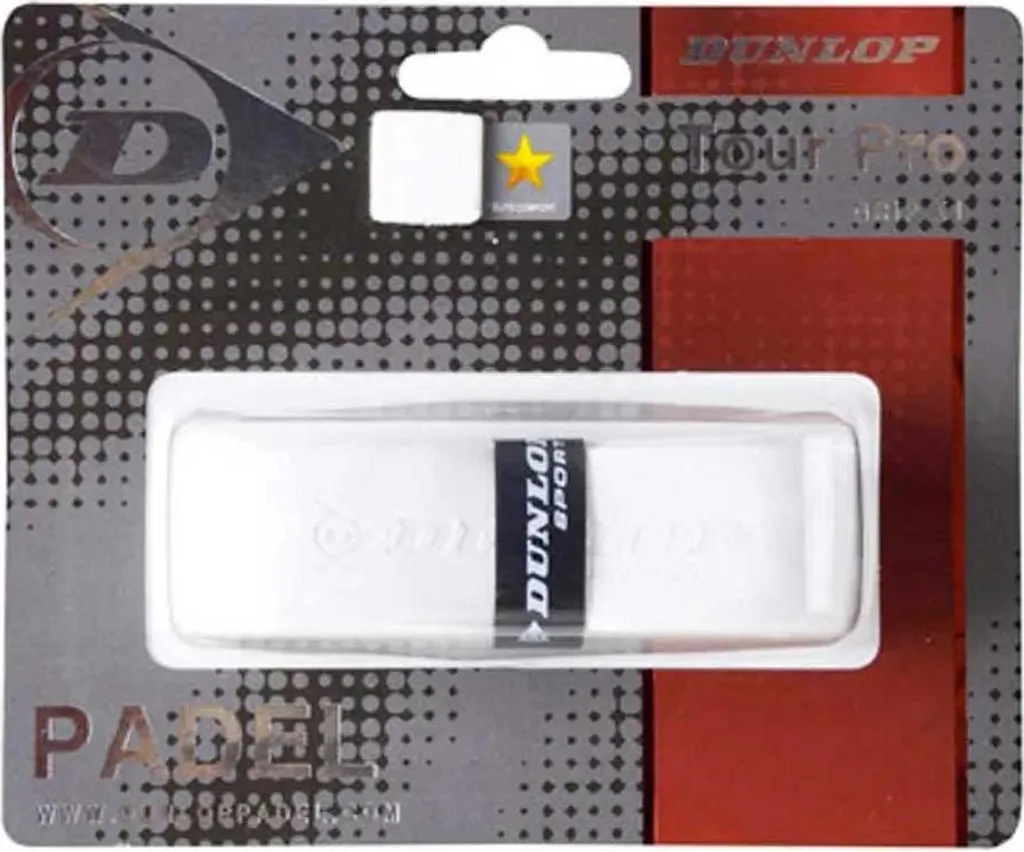 Surgrips de Padel Blancs Dunlop Tour Pro - Seau de 60 Pièces Absorbantes
