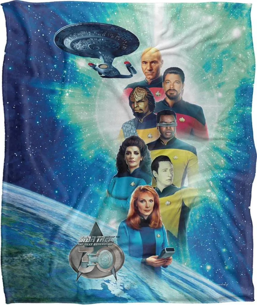Chaussettes Star Trek Anti-Frottement Ultra Douces Soyeuses Bleu Taille Unique