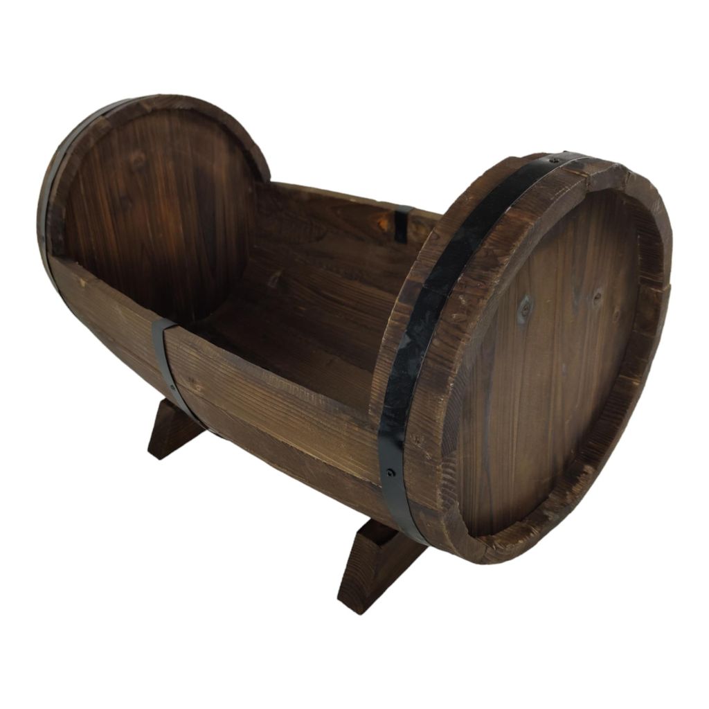 Holz Pflanzfass groß 60x34x54 cm Blumenkasten Pflanzkasten Produktbild 