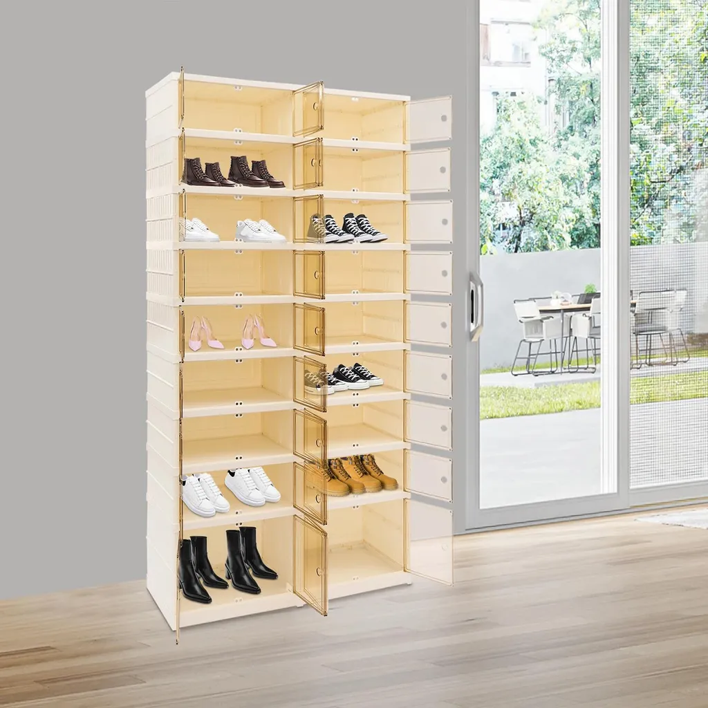 Rangement à chaussures blanc 9 niveaux avec compartiments modulables - 6