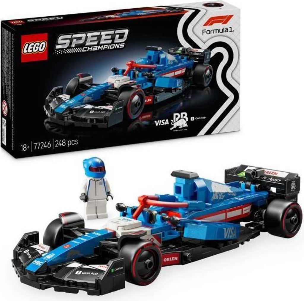 LEGO Speed Champions Visa Cash App RB VCARB 01 F1 Rennwagen, Modell 77246, Bauset für Erwachsene & Formel 1 Fans