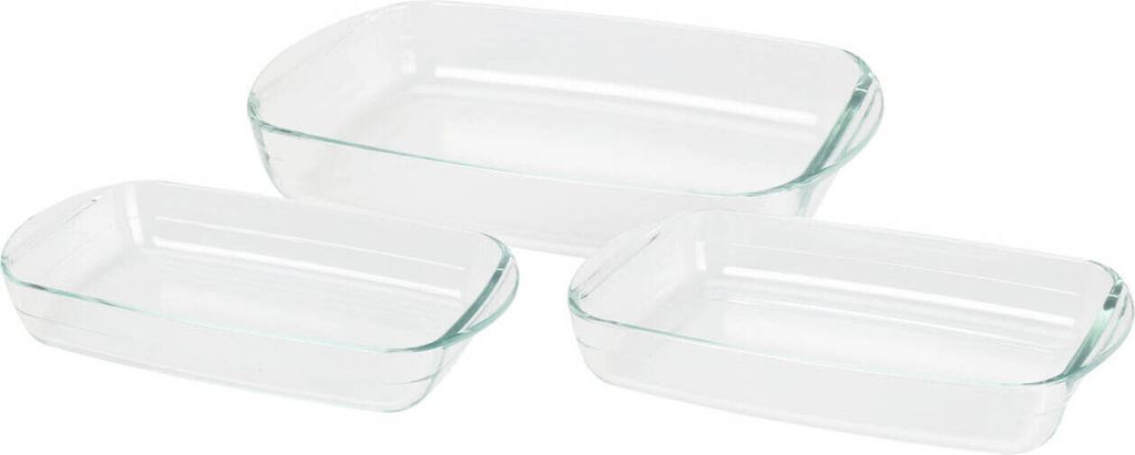 Auflaufformen aus gehärtetem Glas, 3er-Set
