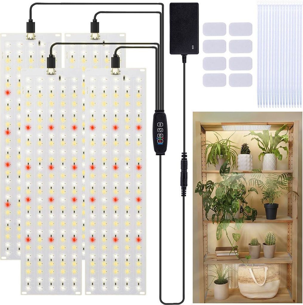 4 Stück 20W LED Vollspektrum Pflanzenlampe, Dimmbar Produktbild 