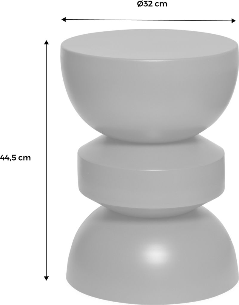 sweeek - Beistelltisch, Sofaende, Nachttisch aus Metall, Produktbild 4