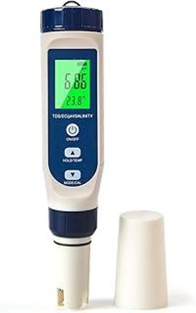 Misuratore pH Pious 5 in 1: Tester Digitale pH/EC/TDS per Piscina e Idroponica