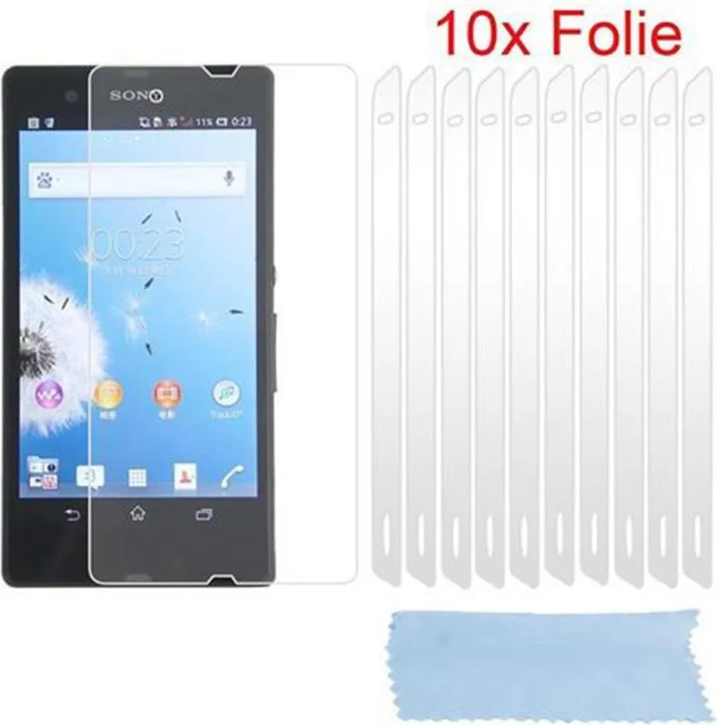 Cadorabo 10x Protezione Invisibile Sony Xperia Z Bianco - Trasparente