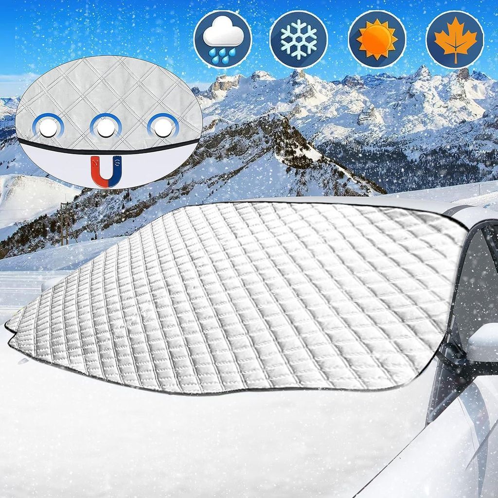 Frontscheibenabdeckung Auto Winter Magnet Fixierung Produktbild 