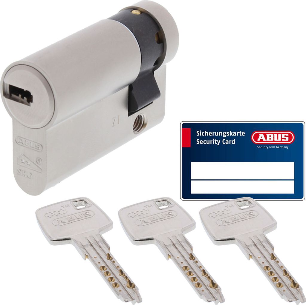 Abus Halbzylinder EC660NP 10/70 vs.mit 3 Schlüssel und Produktbild 