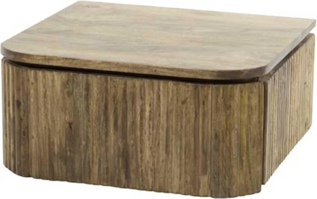 Chevet Welle - Table de chevet design en manguier véritable sable
