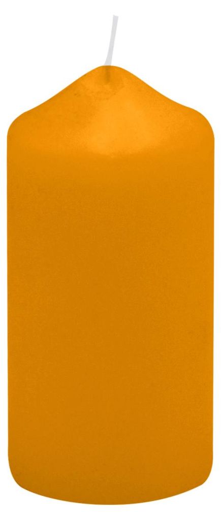 Spitzkopf Stumpen Kerzen Honig Natur 8 x Ø 4 cm, 12 Stück