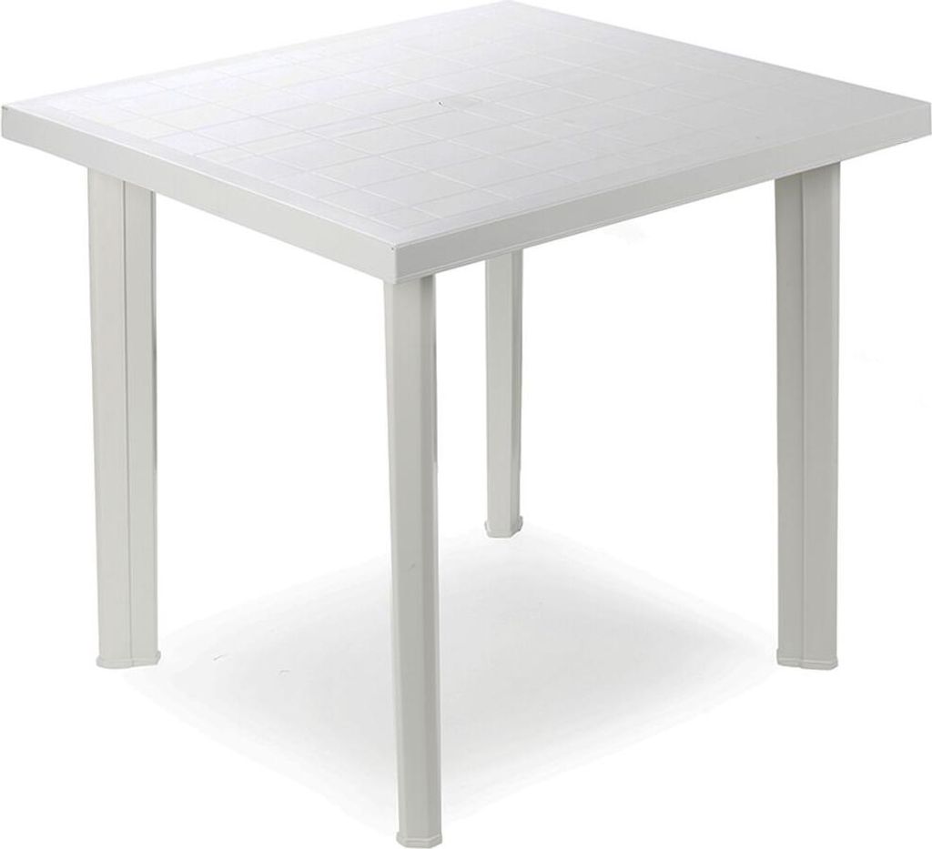 Table Carrée Extérieur Blanche Résistance Et Design Pour Image du produit 