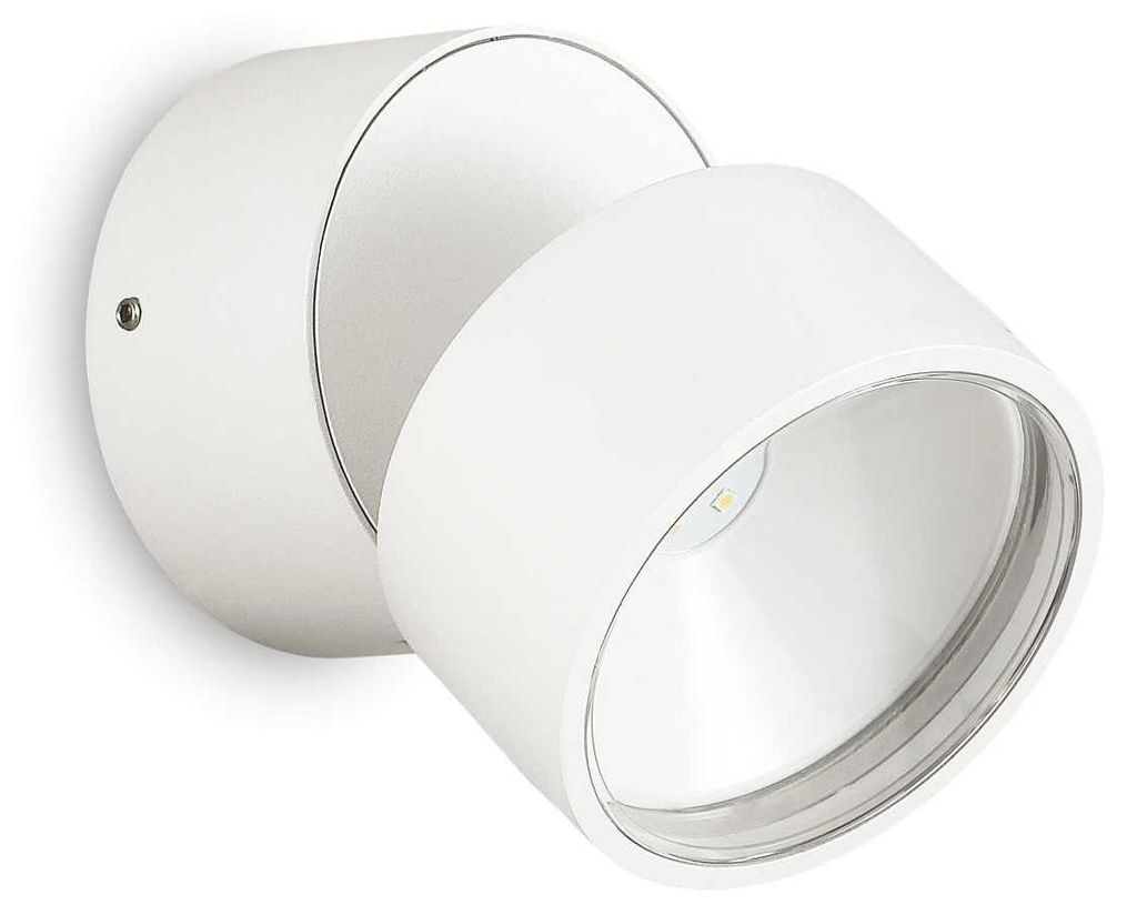 Modernes Applique Rund Omega Metall Weiß Led 7W 3000K Warmes Licht