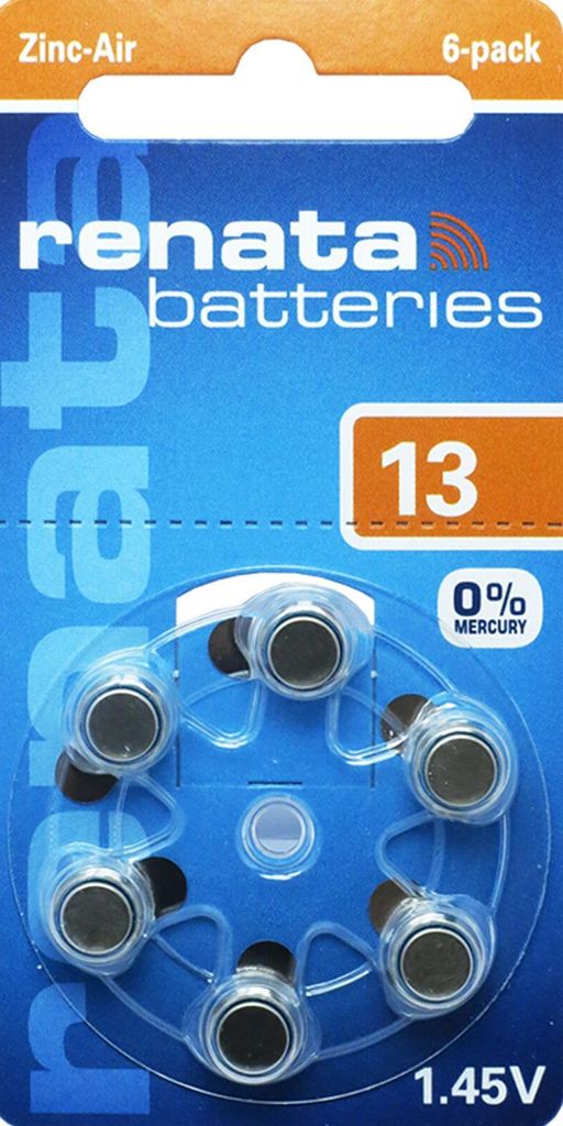 Batteria a bottone Renata ZA 13 zinco-aria PR48 per Immagine del prodotto 