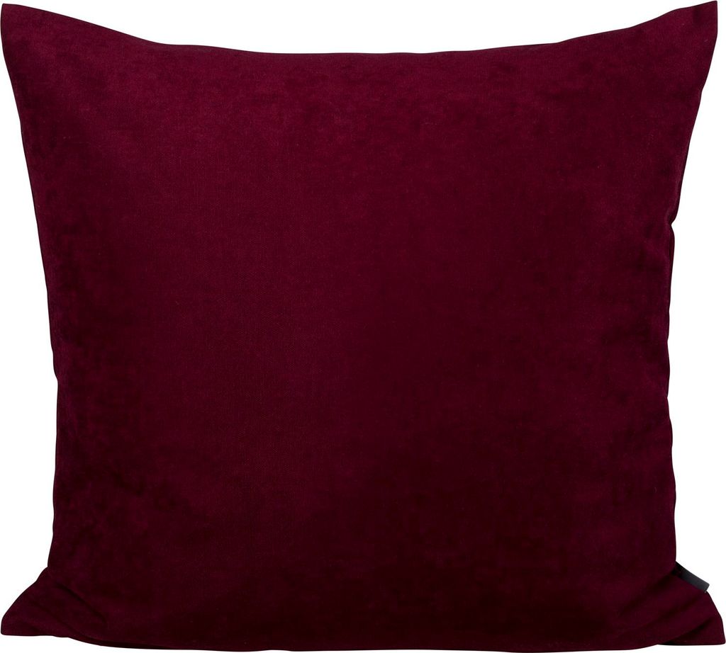 Pichler Velour uni Kissenhülle 2er Set 50 x 50 cm VENICE Rechteck burgund
