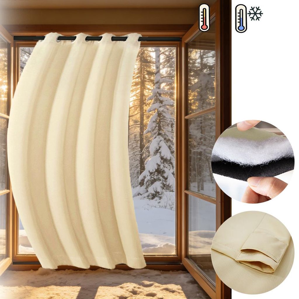 lot de 2 rideaux thermiques épais Protection contre le Image du produit 