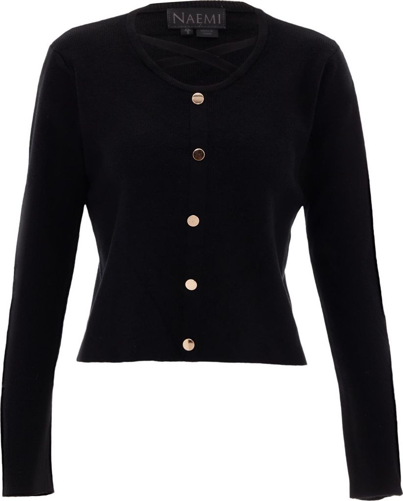 NAEMI damen strickpullover - schwarz, XS/S
