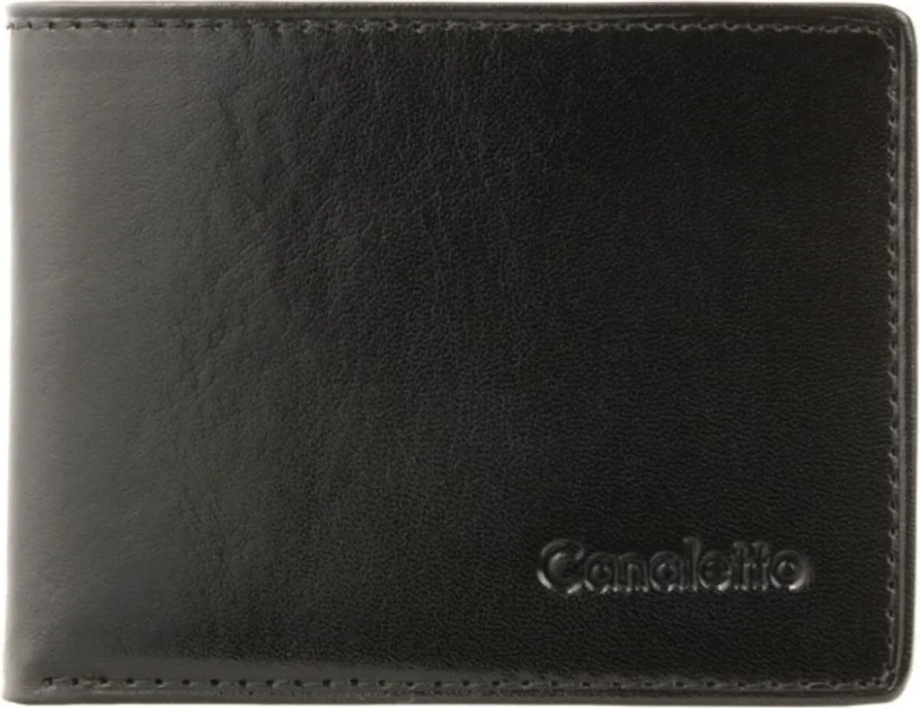 Petit Portefeuille en Cuir pour Homme Canaletto - Format Compact Gris