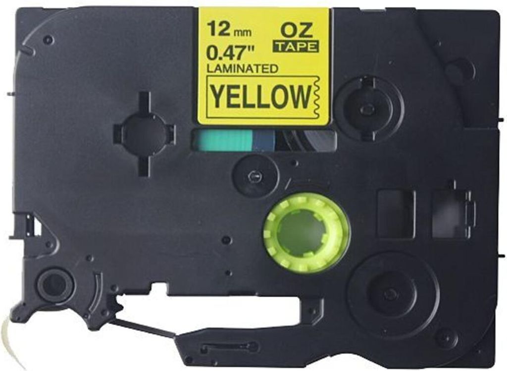 Q-Connect KF18862 Schriftband TZe-631 kompatibel - 12 mm x 8 m, schwarz auf gelb