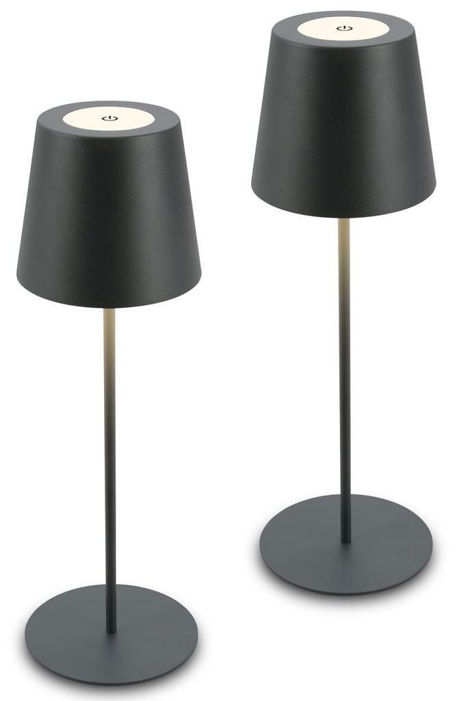 2x Lampada da tavolo a batteria Briloner LED Altezza Immagine del prodotto 