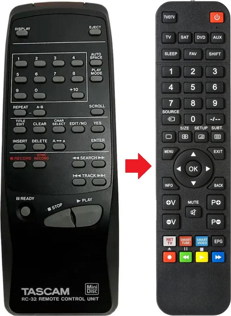 Fernbedienung geeignet für TASCAM RC-32