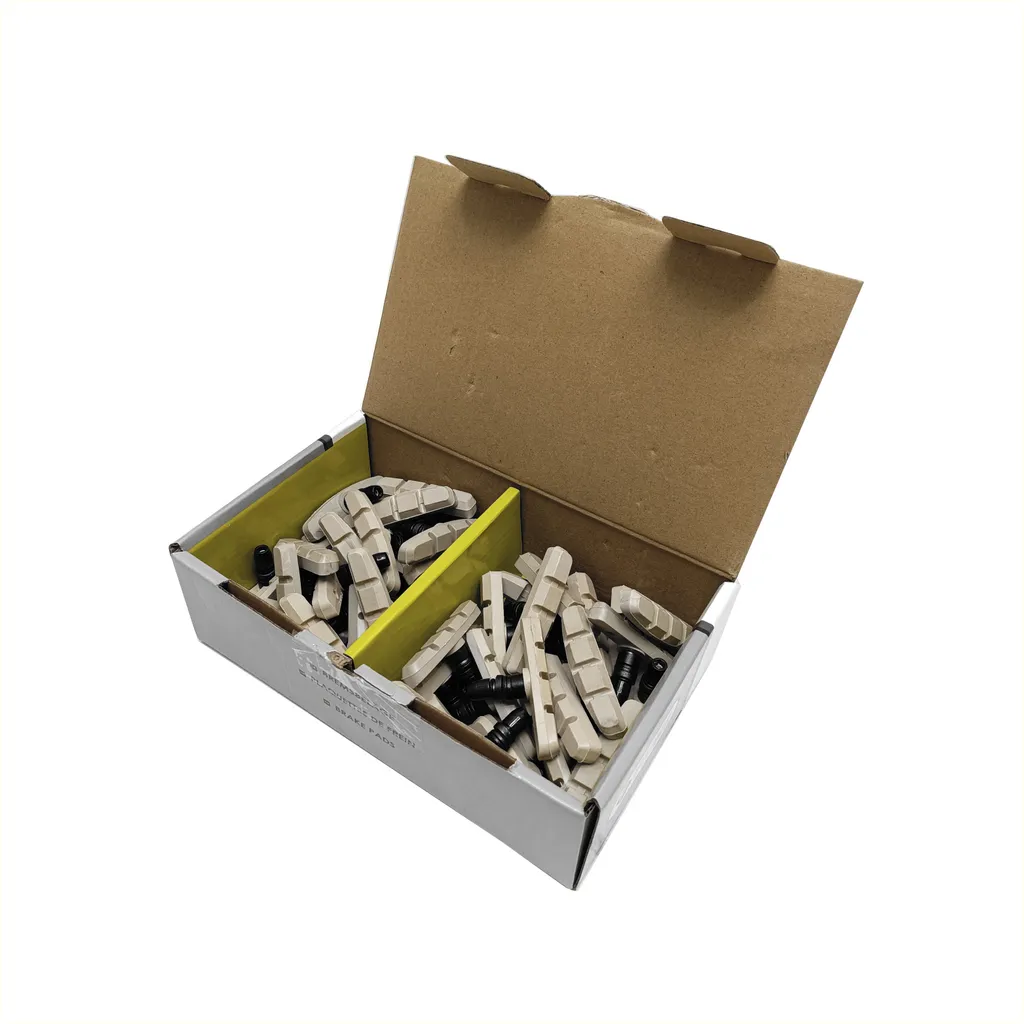 Plaquettes Falkx V-Brake blanches lot de 25 paires haute résistance vtt