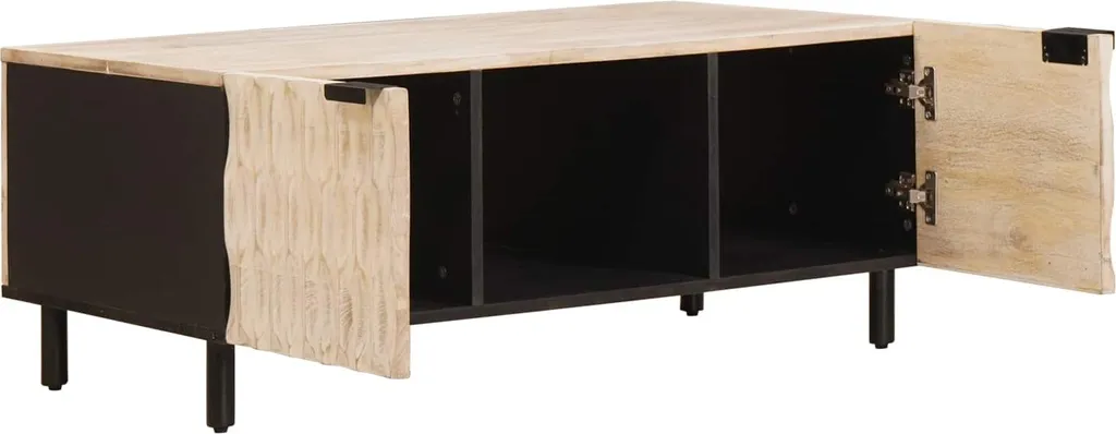 Occasione Tavolino Bianco Legno Massello Mango 100x54x40 vidaXL