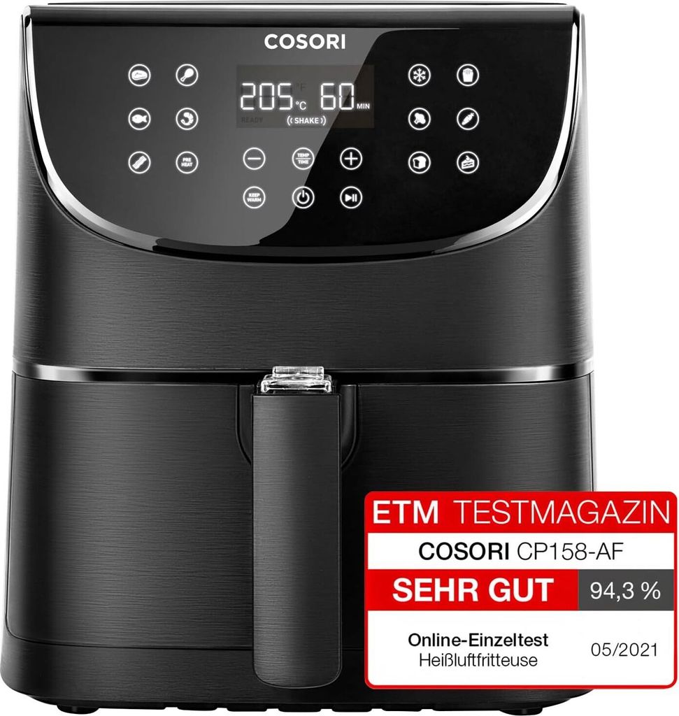 5,5L XXL Friteuse Heissluft Fritteusen Air Fryer mit Produktbild 