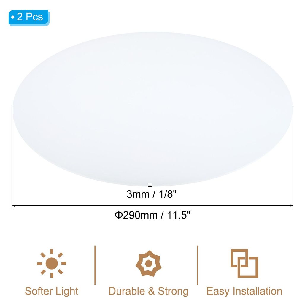 Lampenschirm-Diffusor, 2er Pack 11,5" Durchmesser Runder Diffusor fš¹r Trommel-Lampenschirme Pendelleuchten, DIY-Lichtschutz passt fš¹r 12-14" ...