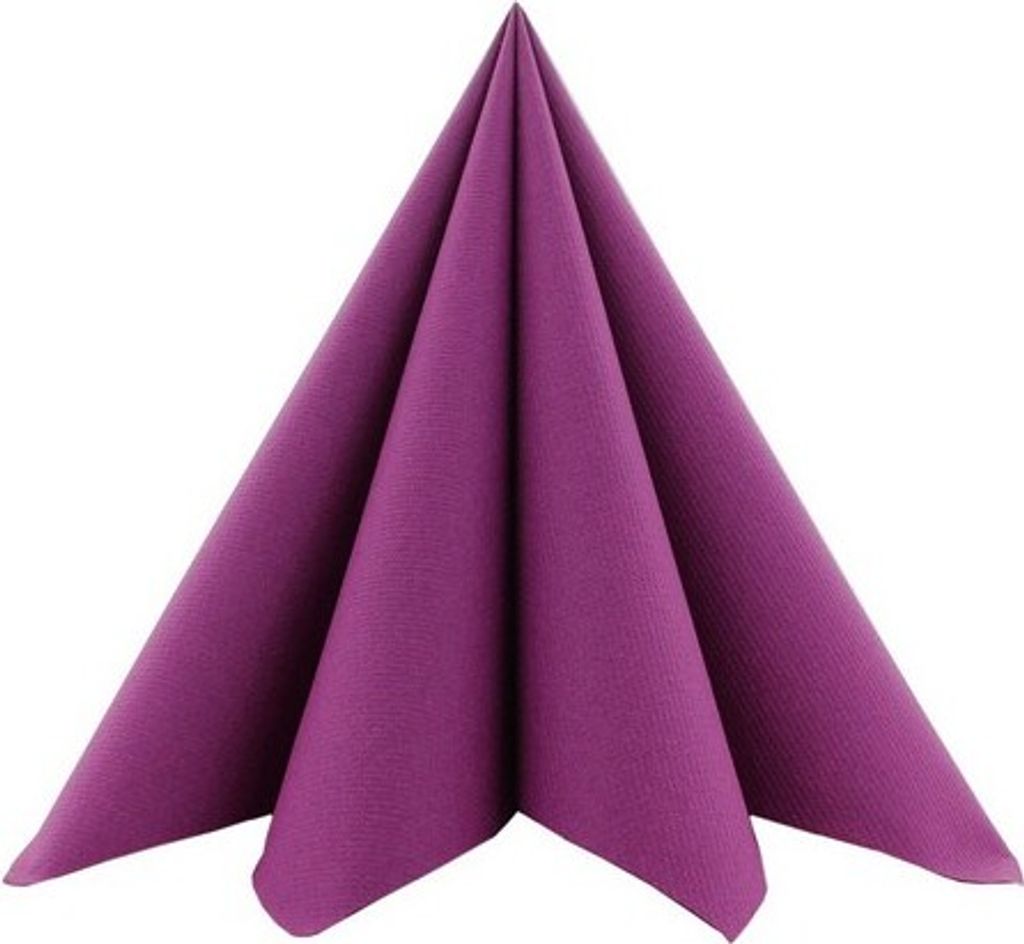 12 Servietten Linclass Airlaid Uni aubergine 40x40cm